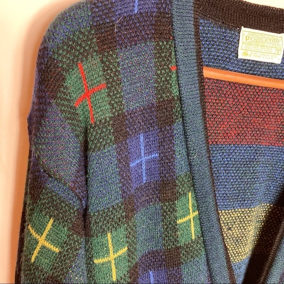 Vintage Pendleton mens small wool cardigan retro womens M/L - Picture 9 of 16
